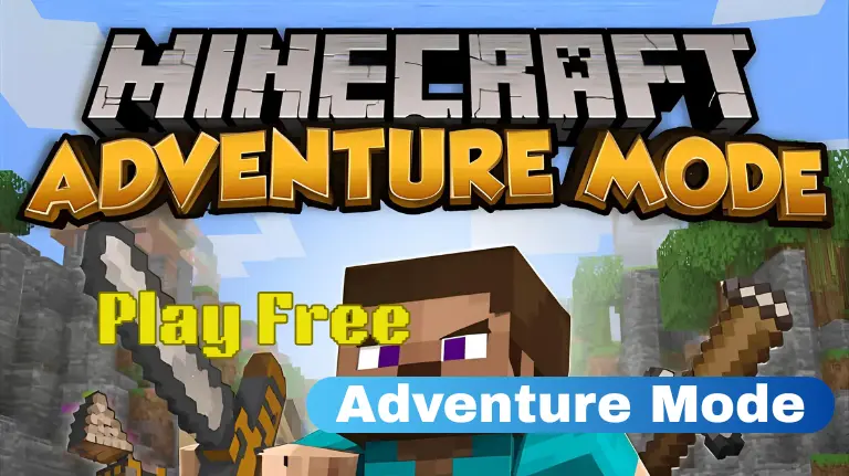 Adventure mode in Minecraft where players explore worlds, complete quests, and interact with custom maps and challenges.