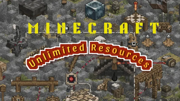 Enjoy unlimited resources in Minecraft to build freely, craft powerful items, and explore the game without limitations.